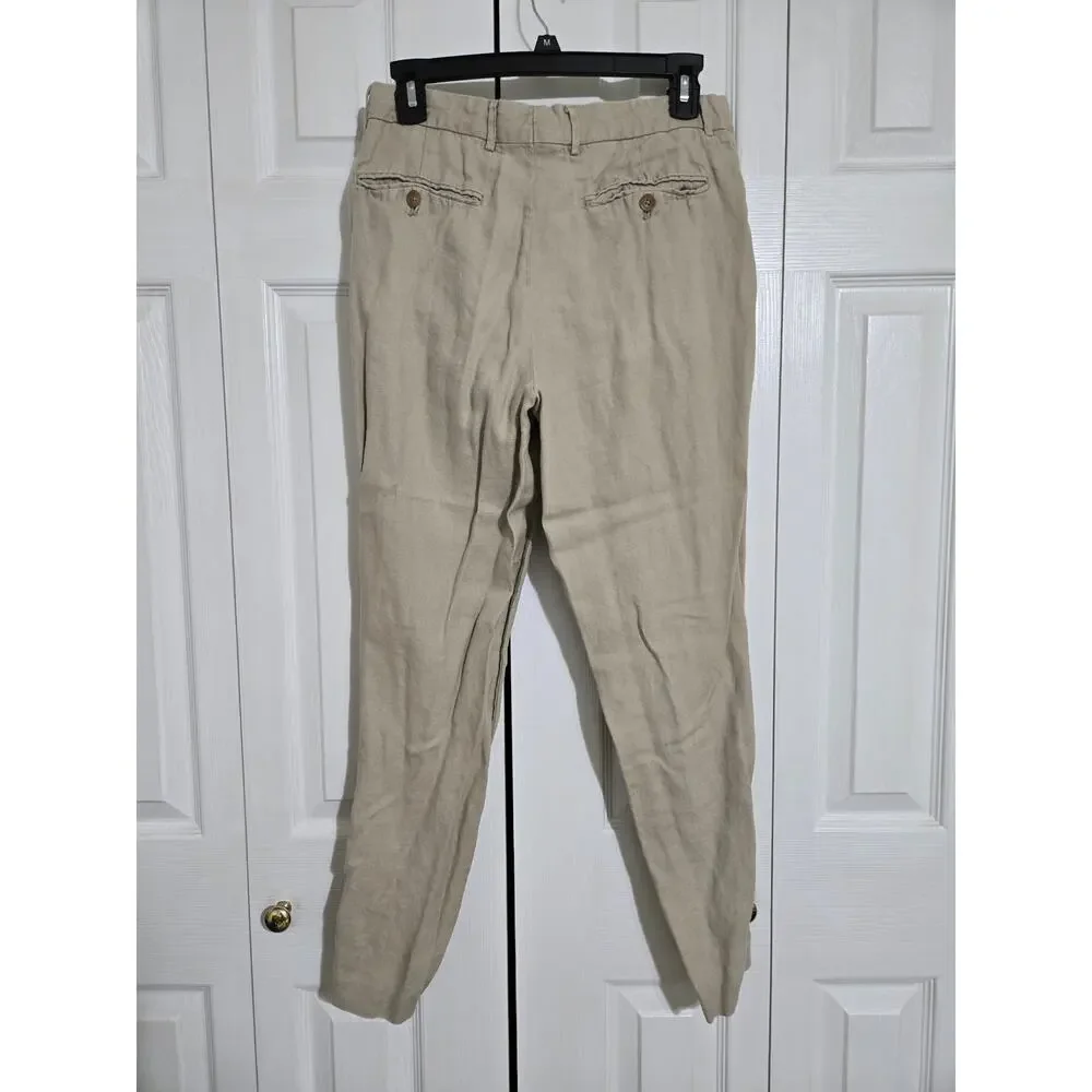 J. Crew size 30 men's khaki colored linen pants